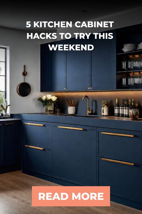 Upgrade your kitchen cabinets with these 5 easy DIY projects you can complete in a weekend. Discover expert tips for painting, adding trim, installing new hardware, and more. Elevate your kitchen's aesthetic and functionality with these simple cabinet design ideas. Simple Cabinet Design, Kitchen Cabinet Hacks, Outdated Kitchen Cabinets, Cabinet Hacks, Kitchen Cabinets Upgrade, Simple Cabinet, Outdated Kitchen, Hacks To Try, Tips For Painting