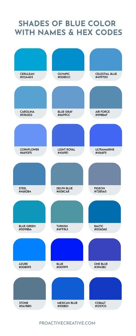 Shades Of Blue Color Palette, Bleu Pantone, Blue Color Hex, Blue Hex Code, Blue Cmyk, Shades Of Blue Color, Different Blue Colors, Blue Pallets, Blue Shades Colors