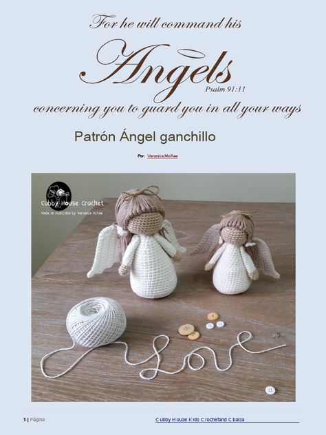 Scribd es el sitio social de lectura y editoriales más grande del mundo. Crochet Free Patterns Easy, Cupcake Dolls, Crochet Angels, Crochet Coaster Pattern, Crochet Weaves, Angel Crafts, Crochet Amigurumi Free Patterns, Crochet Amigurumi Free, Crochet Coasters