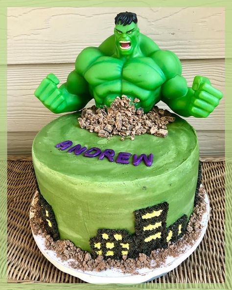 Hulk Birthday Cake, Hulk Birthday Cakes, Hulk Cake, Hulk Birthday, Gluten Free Cakes, 4th Birthday, Hulk, Birthday Ideas, Birthday Cake