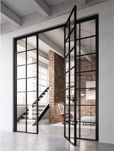 Crittal Doors, Porte In Ferro, Door Dividers, Glass Room Divider, Metal Windows, Internal Glass Doors, Elegant Doors, Industrial Door, Glass Doors Interior