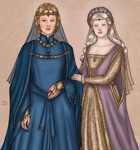 Missandei And Daenerys Fanart, Queen Dress Royal Medieval, Gael Targaryen, Queen Dress Royal, Queen Alysanne, Targaryen Princess, Daella Targaryen, Alysanne Targaryen, Targaryen Fanart