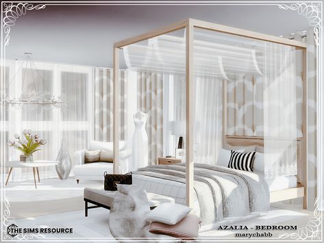 The Sims 4 Canopy Bed, Sims 4 Headboard, Sims 4 Cc Furniture Sets Bedroom, Canopy Bed Sims 4 Cc, Sims 4 Cc White Furniture, Sims 4 Bedrooms Cc, Sims 4 Cc Dresser Furniture, Sims4 Beds Cc, Sims 4 Cc Beds Bedroom Sets