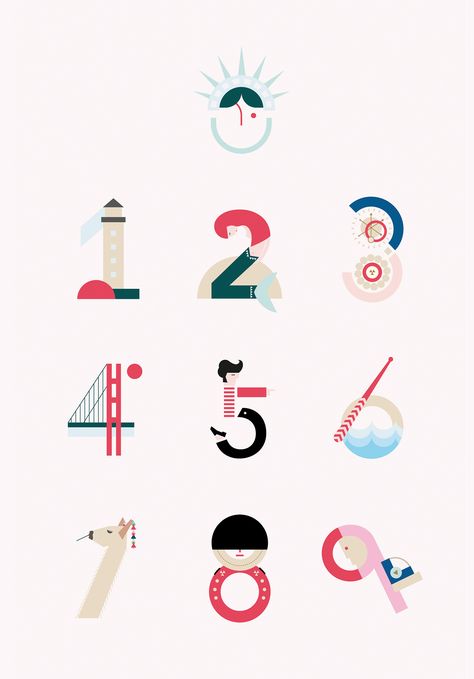 Numbers Illustration, Numbers Typography, Logo Number, Anniversary Logo, Number Design, Typography Inspiration, Creative Industries, 로고 디자인, Design Tutorials