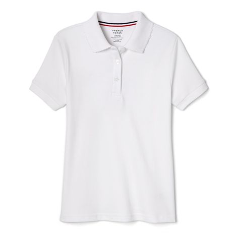 PRICES MAY VARY. Cotton Blend Interlock 50 Wash Tested Shrink & Fade Resistant Slim Fit 3 Button Placket With Pearlized Flower Buttons Flat Knit Collar With Picot Trim 1x1 Rib Cuffs At Sleeves Polo Uniform, French Toast School Uniforms, Uniform Shirts, Polo Shirt White, Girls Uniforms, Kids Outfits Girls, Accessories Clothing, Knitted Tshirt, Short Sleeve Polo