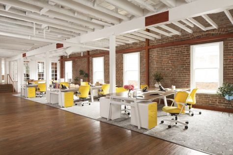 Inside Grow Marketing's San Francisco Offices | Collaborative Corporate Office Space Open Office Layout, Open Concept Office, Open Plan Office, Office Hacks, Alternative Seating, Office Space Ideas, Modern Office Design, Office Design Ideas, Office Layout