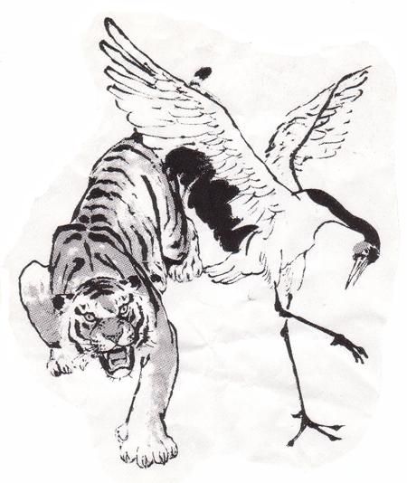 the crane and the tiger! Tiger And Crane Tattoo, Crane And Tiger Tattoo, Tiger And Crane, Crane Drawing, Crane Tattoo, Back Tats, Tattoo Anime, Tiger Drawing, Japanese Crane