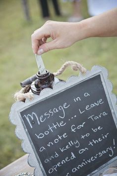 Creative ways to send the bride and groom a good luck message with love. www.chasedance.com.au Wedding Yard, Foto Pertunangan, Wedding Decors, Pinterest Wedding, Future Wedding Plans, Wedding Prep, Cute Wedding Ideas, Message In A Bottle, Wonderland Wedding