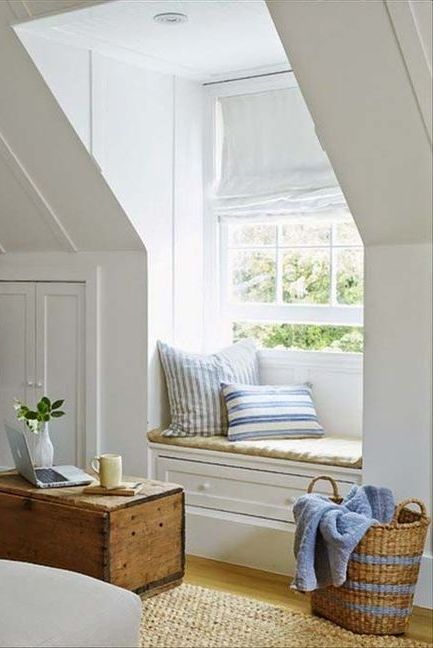 Attic Design Ideas, Reading Room Decor, Attic Renovation Ideas, Finished Attic, Kids Room Paint, Window Seats, Attic Design, Attic Bedrooms, Dormer Windows