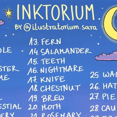 SARA SZEWCZYK | ILLUSTRATION ARTIST on Instagram: "Inktorium 2023: A Spooky Inktober Challenge ✨ I'm excited to announce my first Inktober list for 2023: Inktorium! Inktorium is a month-long drawing challenge that encourages participants to create a new ink drawing every day in October. This year's theme is "Spooky Magic", so expect to see lots of witches, wizards, monsters, and other creatures from the world of the occult. Tag me in the post and add the hashtag #inktorium to make your drawin Spooky Inktober, Inktober List, Long Drawing, Inktober Challenge, The Occult, Im Excited, Illustration Artists, Drawing Challenge, Artist On Instagram