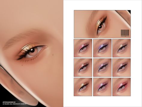 Sims 4 Cc Beaded Hair, Sims 4 Cc Makeup Eyeshadow, The Sims 4 Cc Make Up, Sims 4 Cc Eyeshadow, Sims 4 Eyeshadow, Ts4 Makeup, Sims Makeup, Sims 4 Cc Eyes, Sims 4 Cas Mods