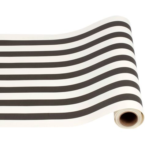 Classic Stripe Paper Table Runner ($25) ❤ liked on Polyvore featuring home, kitchen & dining, table linens, black and white stripe table runner, black and white striped table runner, striped table runner, striped table linens and black and white table runners Kate Spade Baby Shower, Kate Spade Party, Kate Spade Bridal, Black White Parties, Corporate Events Decoration, Paper Table Runner, Kate Spade Inspired, Paper Table, Striped Table Runner