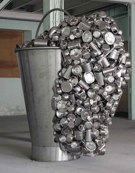 Subodh Gupta (B. 1964)  Spill Subodh Gupta, South American Art, Andy Goldsworthy, Early Modern Period, Office Space Design, Art Lessons For Kids, Newspaper Crafts, Pop Ups, Sculpture Installation