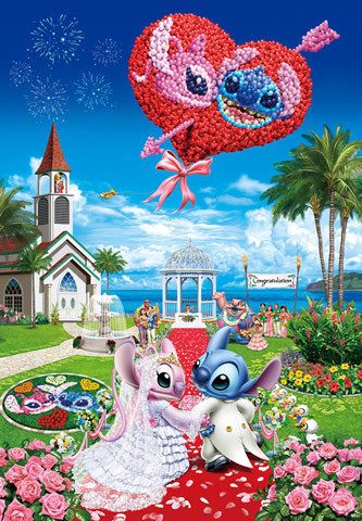 Stitch & Angel Wedding Disney Jigsaw Puzzles, Angel Wedding, Disney Mignon, Disney Puzzles, Lilo And Stitch Quotes, Lilo And Stitch Drawings, Angel Wallpaper, Stitch Drawing, Lilo Et Stitch