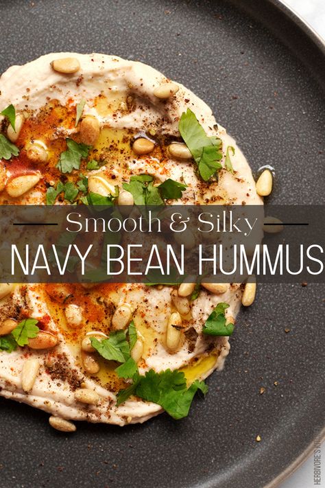 Navy Bean Hummus Recipe, Navy Bean Hummus, Navy Bean Soup Vegetarian, Dry Navy Bean Recipes, Dried Navy Bean Recipes, Canned Navy Bean Recipes, Vegan Navy Bean Recipes, White Navy Bean Recipes, Navy Bean Dip