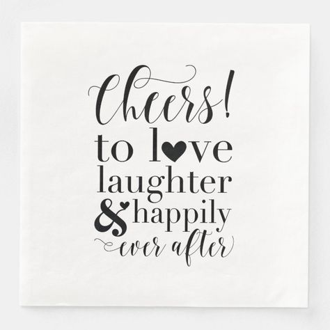 Wedding & Bridal Shower Napkins - Cheers to Love - tap to personalize and get yours #wedding #napkins #bridal #shower #engagement Engagement Party Napkins, Bridal Shower Quotes, Shower Quotes, Bridal Shower Napkins, Bride Quotes, Paper Napkins Wedding, Engagement Quotes, Wedding Quote, Couple Wedding Shower