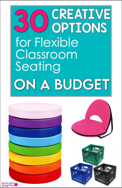 Flexible Seating on a Budget Cheap Classroom Seating Ideas, Diy Classroom Seating Floor Pillows, Student Seating Ideas, Flex Seating High School, Alternate Seating Classroom, Kindergarten Seating Ideas, Middle School Flexible Seating Ideas, Flexible Seating Preschool, Small Group Seating Ideas