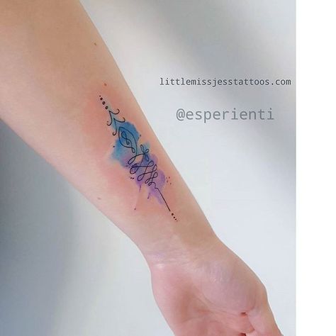 Watercolour Tattoos, Unalome Tattoo, Sister Tattoos, Fine Artist, Back Tattoos, Small Tattoo, S Tattoo, Skin Art, First Tattoo