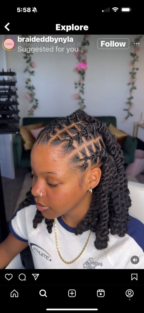 Loc Styles For Retwist, Two Strand Styles On Locs, Loc Styles Curls, Loc Styles For Wedding Guest, Retwist Hairstyles Women, Loc Patterns, Loc Hairstyles No Retwist, Protective Styles For Locs, Extended Loc Styles