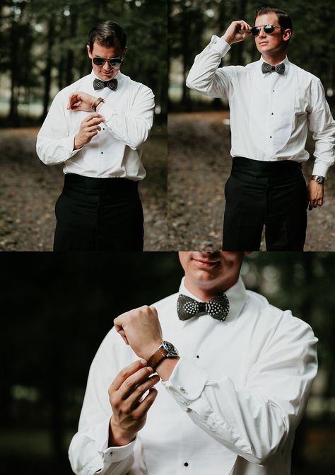 Classy groom sportin his new shades, watch, cufflinks from his soon-to-be wife wearing his fancy bird feather bowtie! Feather Bowtie, Bowtie Groomsmen, Bowtie Wedding, Feather Bow Ties, White Tux, Watch Cufflinks, Bird Feather, Wisconsin Wedding, Minnesota Wedding