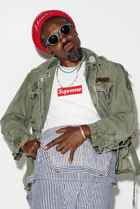 Andre 300, Deana Lawson, Shop Winter Dresses, Olive Military Jacket, Supreme Art, Andre 3000, Jaden Smith, Estilo Hippie, Red Hat