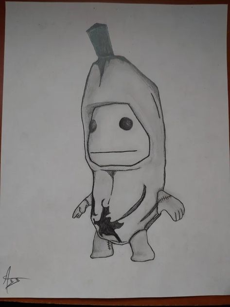 Brainrot Drawing, Sackboy Drawing, Sackboy Tattoo, Little Big Planet Tattoo, Planet Drawing, Little Big Planet, Planet Tattoos, Gorillaz Art, Art Tools Drawing