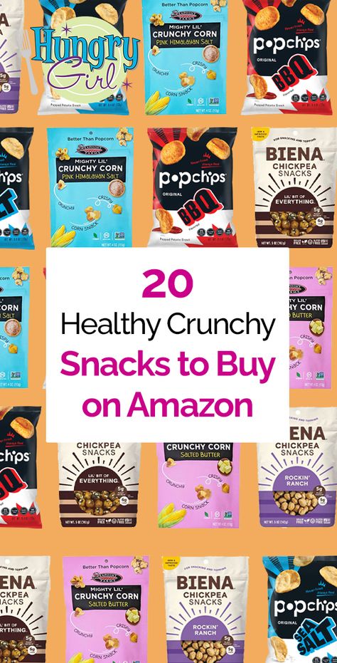 Top Healthy Crunchy Snacks to Buy on Amazon: Chips & More | Hungry Girl Healthy Chips From Store, Healthy Crunchy Snacks, Snacks To Buy, Crunchy Snacks, Healthy Chips, Hungry Girl Recipes, Corn Snacks, Weight Watchers Snacks, Healthy Substitutions