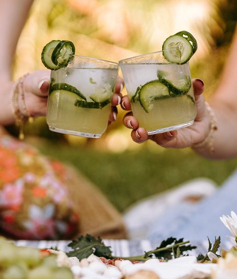 Cucumber Jalapeño Garden Gin and Tonic - Kirsten Turk | good food, better drinks and easy entertaining Cucumber Gin And Tonic, Cucumber Cocktail Photography, Jalapeno Gin Cocktail, Cucumber Mint Gin And Tonic, Empress Gin Cocktail Cucumber, Gin And Tonic Cucumber, Cucumber Gin Cocktail, Cucumber Gin Fizz, Honey And Warm Water