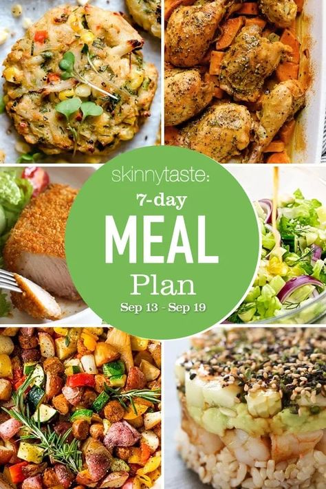 7 Day Healthy Meal Plan, Sausage And Potatoes Skillet, Classic Egg Salad, Healthy Meal Plan, Recipe Builder, Italian Chopped Salad, 7 Day Meal Plan, Skinny Taste Recipes, Spinach And Feta