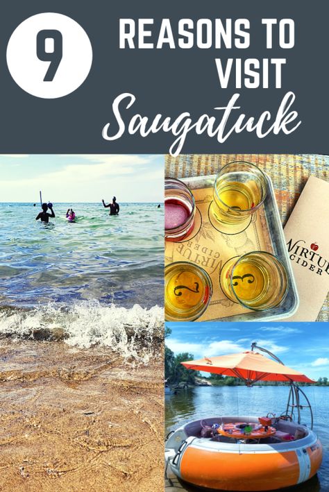 9 Reasons you need to visit Saugatuck Michigan with the family including farm fun, food and drink flights, and a great B&B for the family. Drink Flights, Saugatuck Michigan, Michigan Adventures, Michigan Road Trip, Summer Boat, Michigan Summer, Holland Michigan, Michigan Vacations, Farm Fun