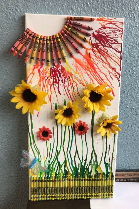 Melted Crayon Crafts, Bible School Crafts, Sioux City, Crayon Art Melted, Fair Projects, Crayon Art, Family Crafts, Color Crafts, Rise And Shine