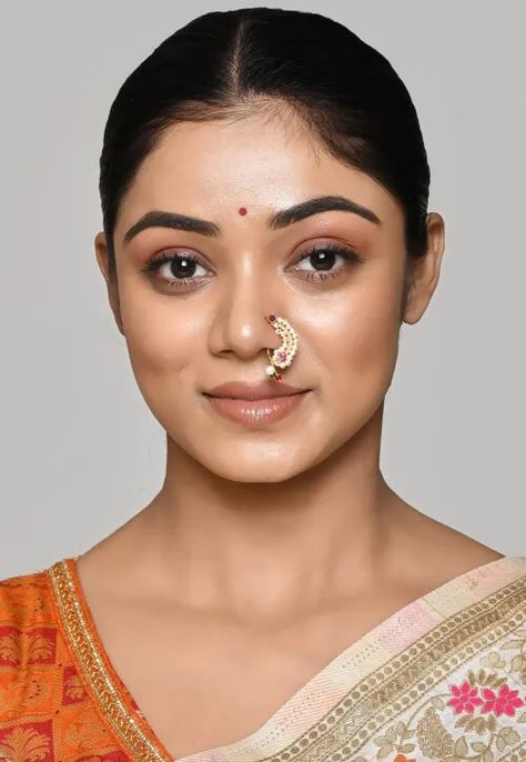 Stone Studded Maharashtrian Nath : JKC6293 Maharashtrian Nath, Utsav Fashion, Tropical Style, Stone Studs, Nose Ring, Take That, Beads, Stone, Gold