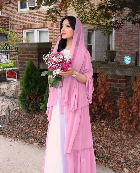 online jobs from home hijabi girl Biblical Clothing Women, Catholic Veiling Outfits, Christian Vail Outfit, Modesty Black Women, Pink Abaya Aesthetic, Christian Veils Aesthetic, Mass Outfits Catholic, Coquette Abaya, Dania Core