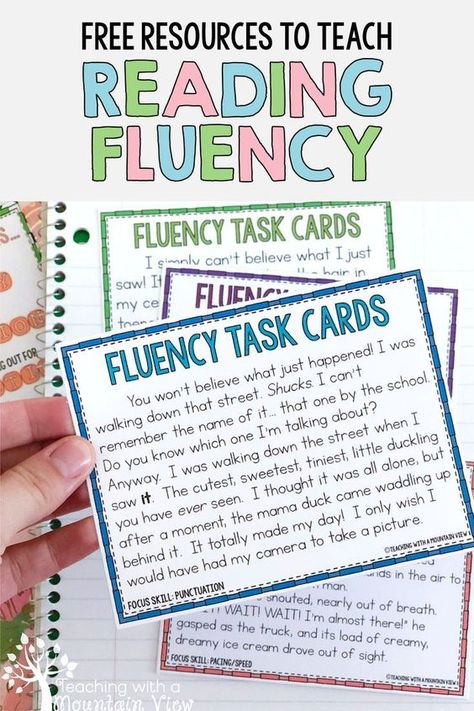 Reading Fluency Activities Upper Elementary, Reading Fluency Grade 4, Building Reading Fluency, Fluency Lesson Plans 2nd Grade, Science Of Reading Fluency, 2nd Grade Fluency Activities, Upper Elementary Science Of Reading, 3rd Grade Inference Activities, Phonics For Older Students Upper Elementary