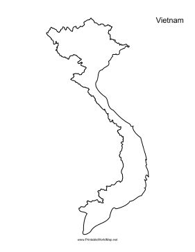 This printable outline map of Vietnam is useful for school assignments, travel planning, and more. Free to download and print Vietnam Outline Tattoo, Map Of Vietnam, Peta Vietnam, Vietnamese Tattoo Ideas, Vietnam Drawing, Nail Cartoon, Printable Outline, Vietnam Map, Vietnam Tattoo