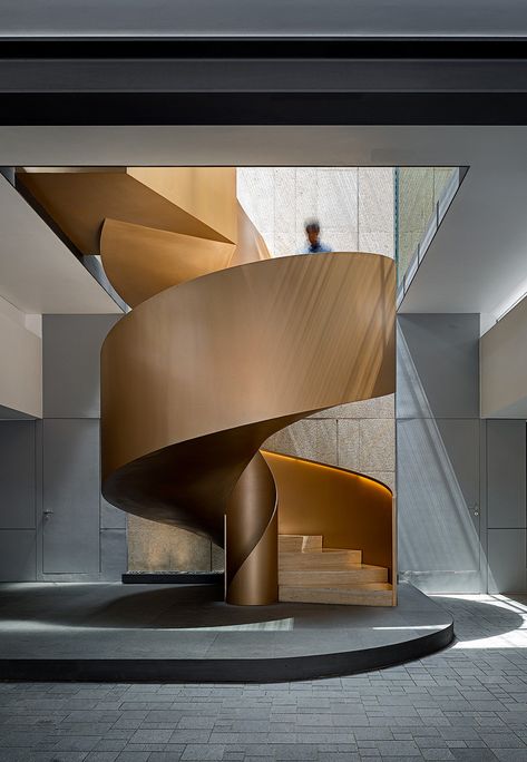 Staircase Architecture, Staircase Handrail, Escalier Design, Stairs Architecture, Stair Handrail, Staircase Railings, Modern Stairs, Spiral Stairs, Interior Stairs