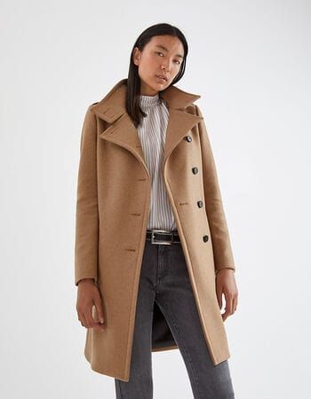 Beige Peacoat, Duster Coat, Trench Coat, Art