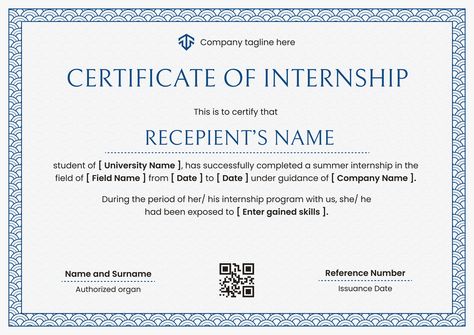 You won't believe how easy it is to recognize interns with our online internship certificate templates! Download and customize it for free to fit any academic program. Microsoft Certificate, Volunteer Certificate, Internship Certificate, Summer Internship, Internship Program, Certificate Templates, Dream Board, Company Names, Vision Board