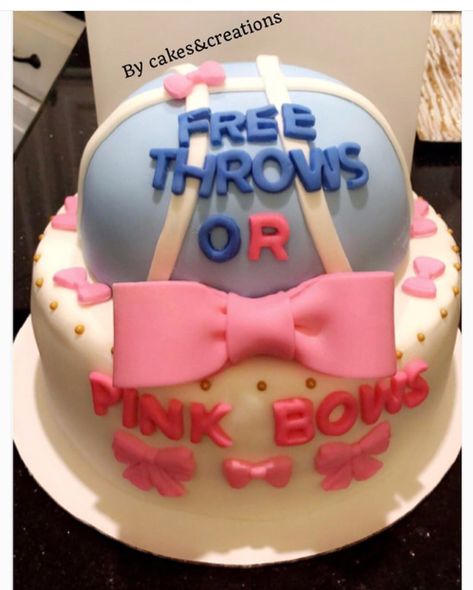 Basketball Gender Reveal Cake, Free Throws Or Pink Bows Cake, Free Throws Or Hair Bows Gender Reveal, Gender Reveal Basketball Or Bows, Bows Or Balls Gender Reveal, Free Throws Or Pink Bows Gender Reveal Shirts, Free Throws Or Pink Bows Gender Reveal, Bows Or Free Throws Gender Reveal, Sports Gender Reveal