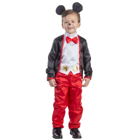 Mickey Mouse Toddler Costume, Mickey Mouse Makeup, Mouse Makeup, Mouse Outfit, Mouse Costume, Satin Noir, Red Bow Tie, Toddler Costumes, Halloween Fancy Dress