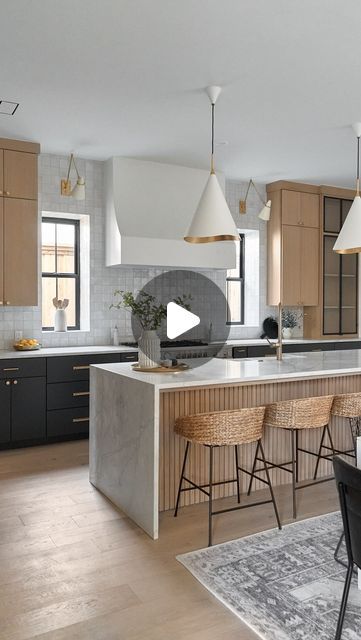 Waterfall Kitchen Island, Waterfall Island Kitchen, Waterfall Kitchen, Iron Cabinet, Vent Hood, March 4, The Ceiling, Soft Close Drawers, Cabinet Doors