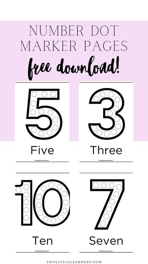 Get free number dot marker printables here! Free do a dot printables and dot marker activities for kids. Download free bingo dabber activities and your number dots printable at twolittlelearners.com Bingo Dabber Activities, Bingo Dabber, Dot Marker Printables, Free Worksheets For Kids, Dot Marker Activities, Do A Dot, Dot Markers, Printable Activities For Kids, Printable Activities