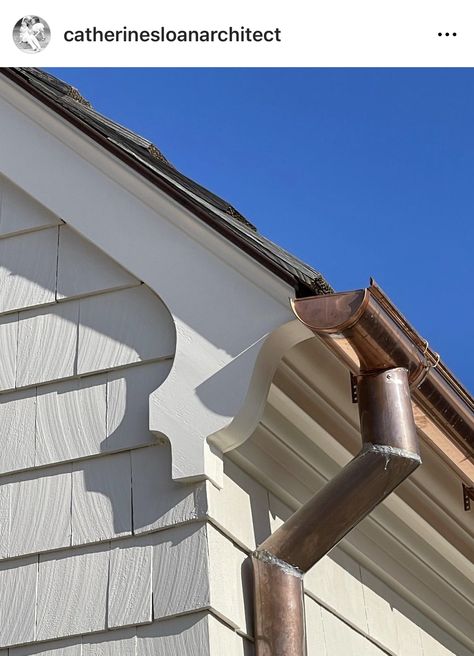 Cape House Exterior, Victorian Entry, Siding Detail, Dentil Molding, Copper Gutters, Holland House, Exterior House Remodel, Exercise Room, Roof Architecture