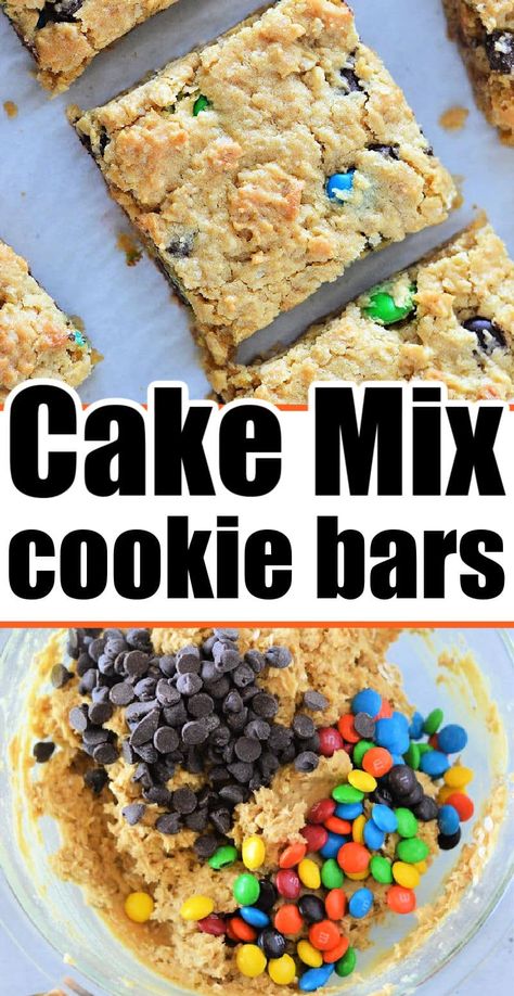 Yellow Cake Mix Cookie Bars, White Cake Mix Cookies, Lazy Cake, Cake Mix Bars, Butterscotch Bars, Monster Cookie Bars, Peanut Butter Oatmeal Chocolate Chip, Candy Bar Cake, Cake Mix Cookie Bars