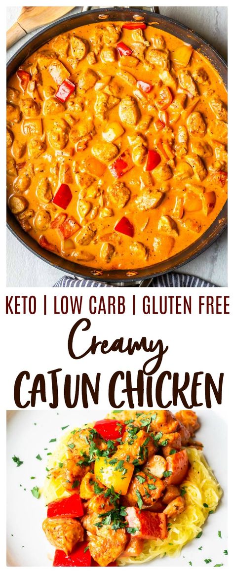 Low Carb Cajun, Creamy Cajun Chicken, Cajun Chicken Recipes, Friends Recipes, Healty Dinner, Boiled Egg Diet Plan, Healthy Comfort, Best Low Carb Recipes, Cajun Chicken