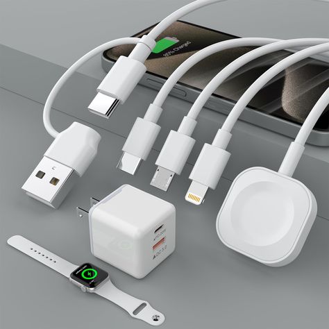 PRICES MAY VARY. 【4 in 2 iphone 15 and watch charger Design】: 4 in 2 newest version all in one iWatch charger can simultaneously charge which compatible with iPhones and iWatches, AirPos or iPad. Comes with 20W USB C charger adapter, iphone and apple watch charger can fast fully charge your phone or Apple watch within 3 hours. 【 20W USB-C Fast Charger】Type C Charger loaded with 20W of output power,USB3.0 and USB-C ports to charge two devices at high speed. 20W USB C fast power adapter provides o Apple Watch Charger, Iphone Watch, Watch Charger, Iphone Charger, Charger Adapter, Fast Charger, Pink Iphone, Power Adapter, Fast Charging