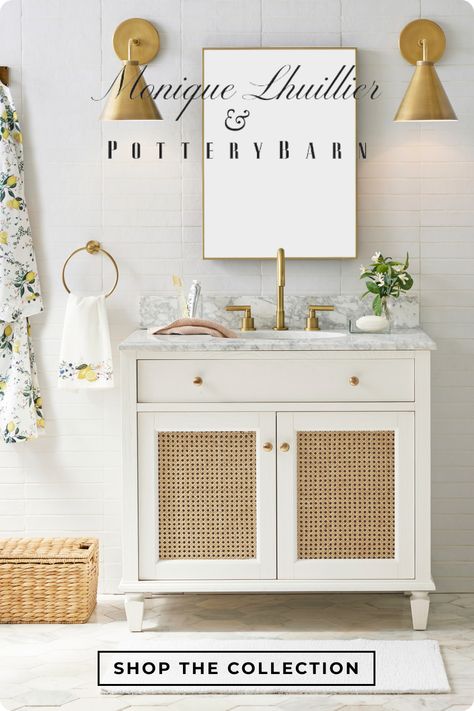 Pottery Barn Bathroom, Future Vision, The Amalfi Coast, Monique Lhuillier, Bathroom Style, Bathroom Curtains, Cottage Homes, Positano, Amalfi Coast