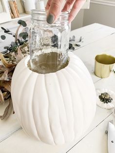 White Pumpkin Centerpieces, Fall Stems, Pumpkin Bouquet, Pumpkin Floral Arrangements, Fall Pumpkin Centerpieces, Pumpkin Vase, Fall Pumpkin Crafts, Pumpkin Flower, Faux Pumpkins