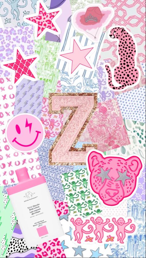 Letter Z Wallpaper, Z Wallpaper Letter, Scrap Letters, Preppy Letters, Z Wallpaper Letter Iphone, Z Wallpaper Letter Aesthetic, Preppy Wall Collage, Preppy Aesthetic Wallpaper, Wallpaper Letter