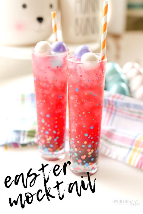 Celebrate with our Easter mocktail this year. A beautiful and sweet mocktail that's perfect for Easter, spring brunch, baby showers, or just because you want a sweet new mocktail to try! #easter #mocktails Easter Drinks For Kids, Fun Easter Drinks, Brunch Baby Showers, Easter Drinks, Hosting Easter, Easter Drink, Kids Drinks, Easter Cocktails, Spring Drink